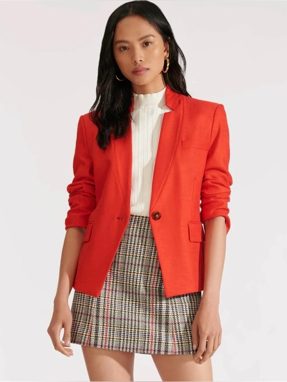 Veronica Beard Farley Dickey Linen Blend Blazer 4